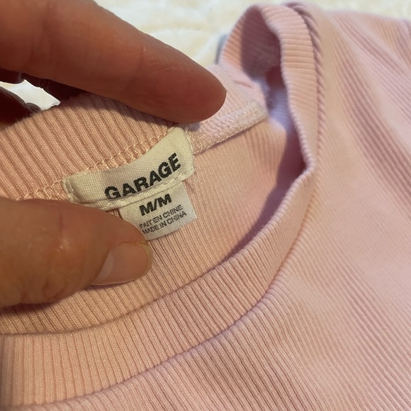 Garage Light Pink Ribbed Tee - Picture 3 of 4